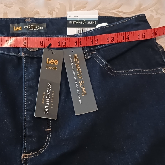 Lee Slim Straight Leg Jeans sz 12L NWT  Blue - Picture 3 of 9